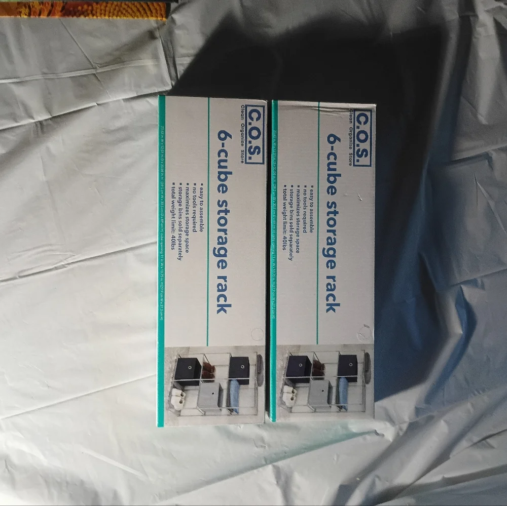 Set of Two Six Cubic Cube Storage Racks